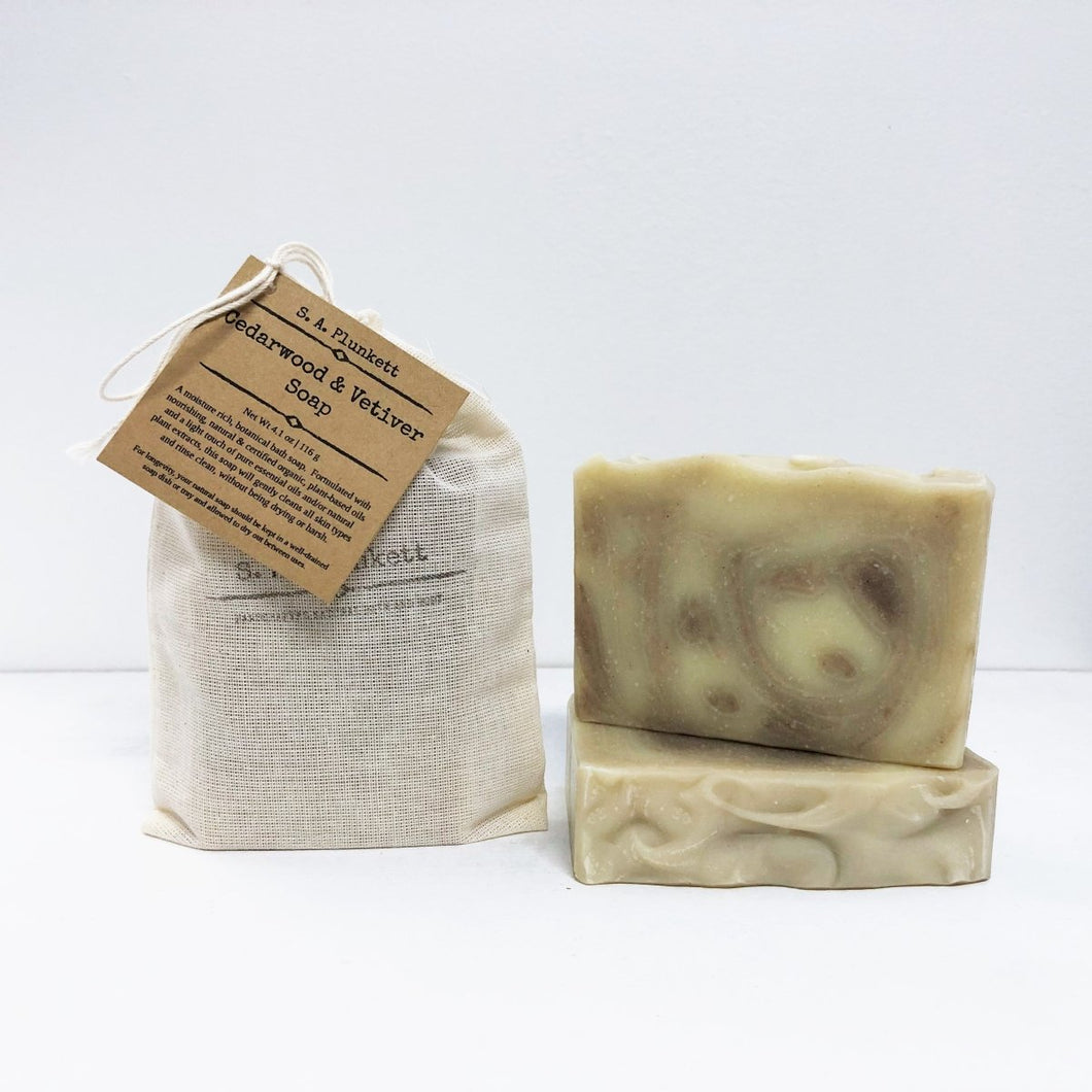 Cedarwood & Vetiver Soap - S A Plunkett Naturals