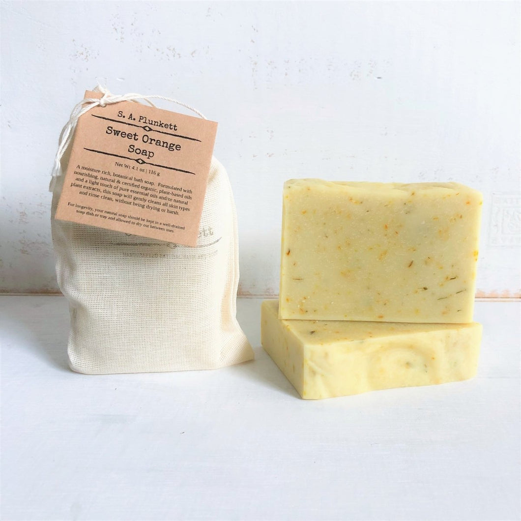 Sweet Orange Soap - S A Plunkett Naturals